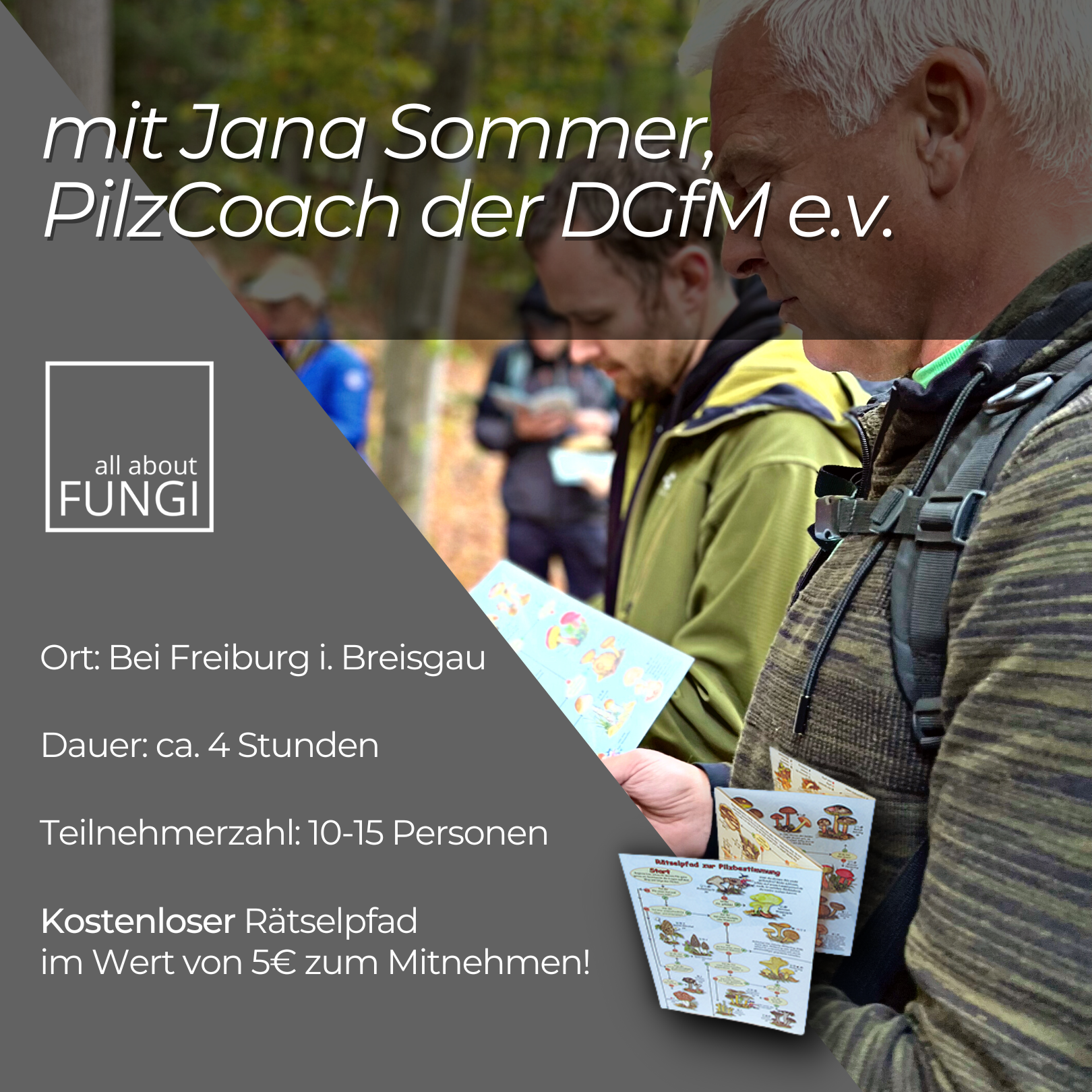 Pilzexkursion bei Freiburg in Breisgau in Baden-Württemberg mit Jana Sommer
